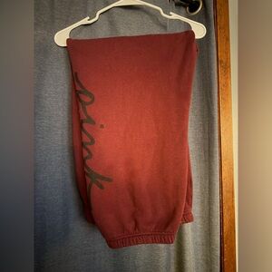 PINK Victoria's Secret Burgundy Joggers